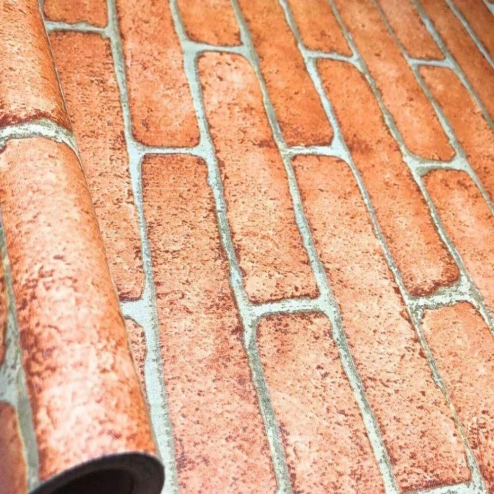 Revestimento Autocolante Bellanzo Brick Terracota Rústico - Rolo 5m x 45cm
